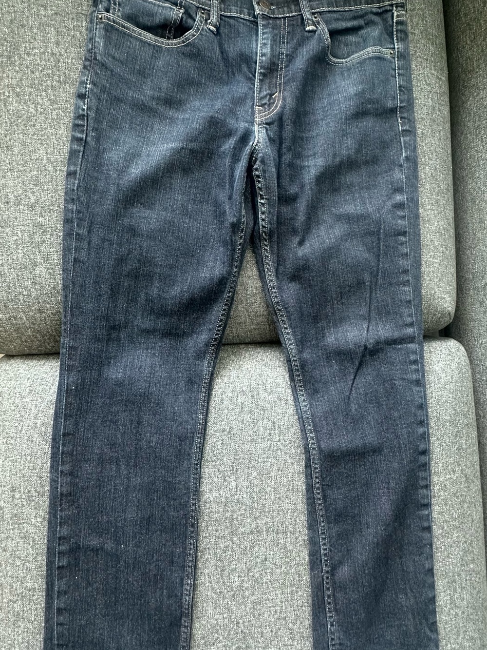 Levi’s 511 Dark Wash Denim Jeans Contrast Stitching Sz 32 x 30